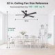 preview thumbnail 16 of 77, 42"/52" Modern Farmhouse Ceiling Fan, Remote Control, Quiet Reversible DC Motor, Timer, Black and Walnut Finish