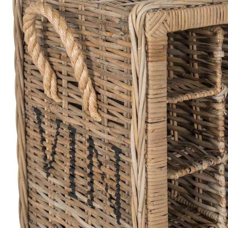 SAFAVIEH Aziza Natural 16-Bottle Wicker Storage Wine Rack