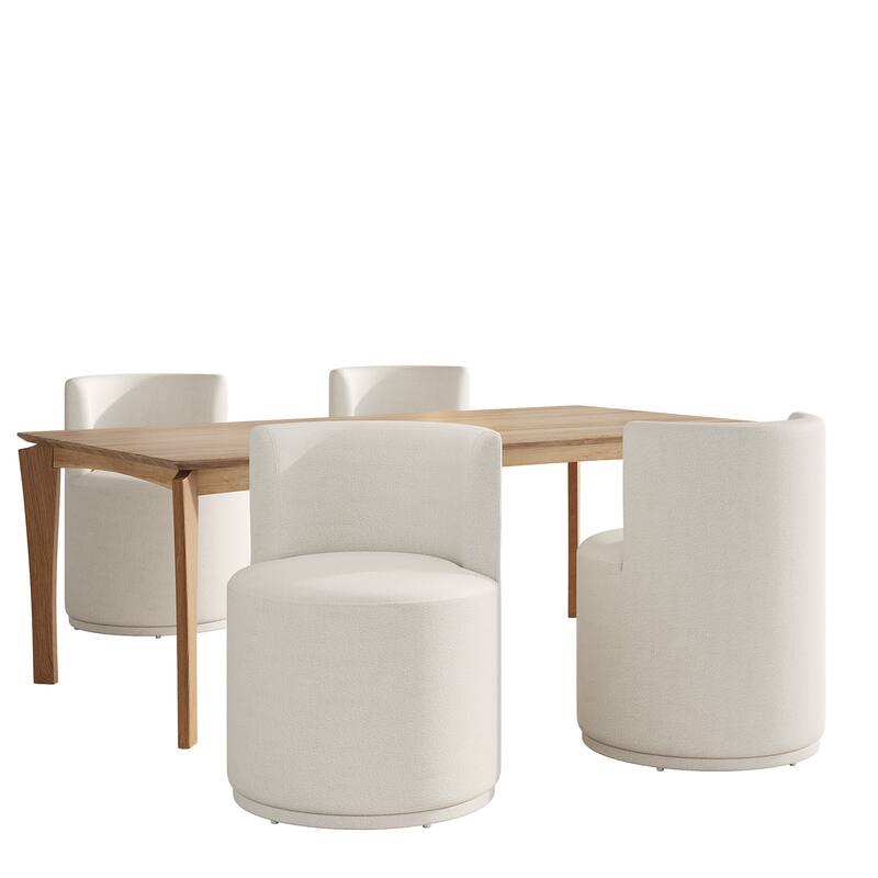 Christopher Knight Home - Arlo Dining Set with Modern Upholstered Side Chair and Dining Table