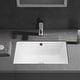 preview thumbnail 3 of 10, CB HOME 20'' x 14'' Undermount Bathroom Vanity Sink, Rectangle White Ceramic Bathroom Sink-(20-5/8''x14-1/2''x8-1/4'')