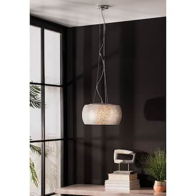 SAFAVIEH Lighting Akemi Pendant - 15.8"x15.8"x13.5-81.5" - Reactive Grey - 16Wx16Dx82H