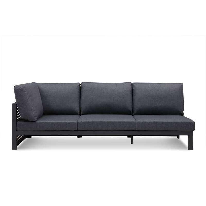 Cadora Teak 6 - Person Outdoor Sectional Seating Group-Right Hand Facing