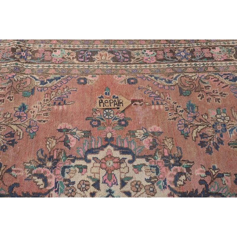 Hamedan Persian Vintage Rug Hand-Knotted Wool Carpet - 6'9"x 10'0"