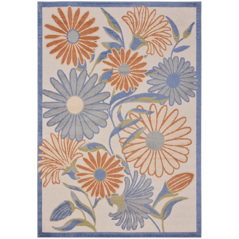 Nourison Aloha Indoor/Outdoor Floral Area Rug - 5'3" x 7'5" - Beige/Multicolor