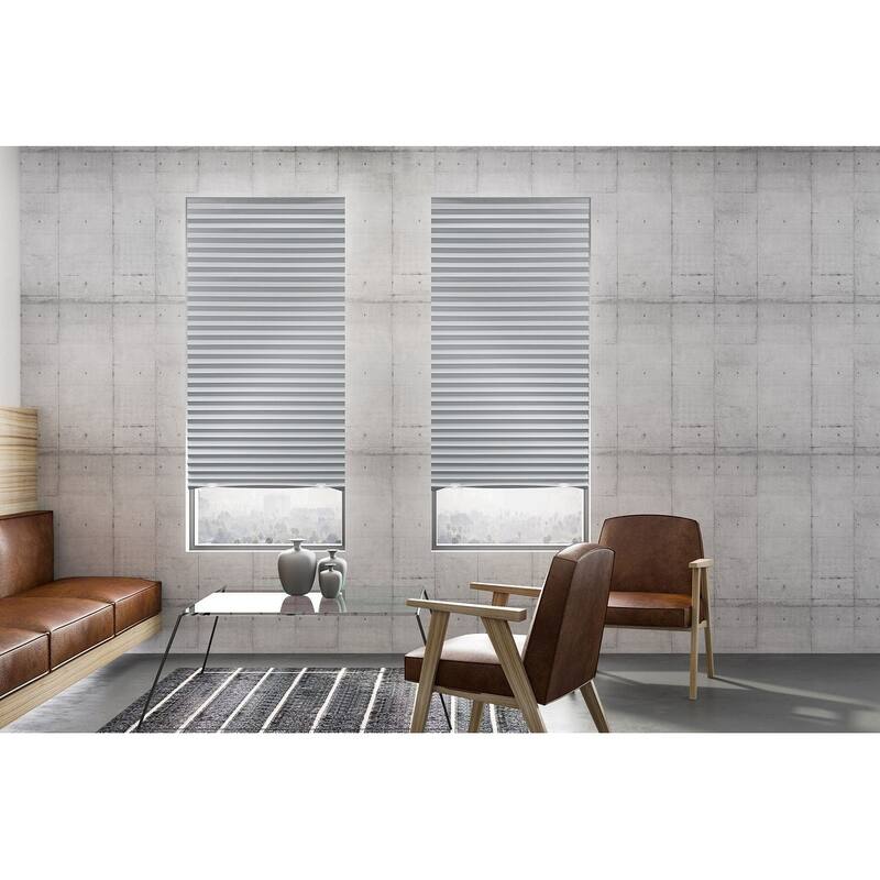 Lumi Cordless White PP Room Darkening Temporary Pleated Shades (6-PK)