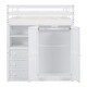 preview thumbnail 7 of 7, Full Loft Bed with Built-in Wardrobe, Desk, Shelves&Drawers, Wood Loft Bed Frame w/Full-Length Guardrails for Bedroom Dorm,White