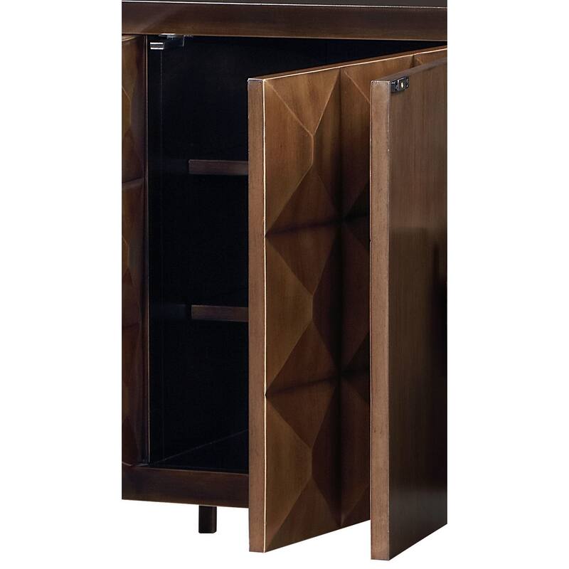 Diya Forged Bronze & Espresso Finish Console Cabinet