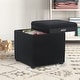preview thumbnail 25 of 25, Adeco Storage Ottoman With Tray