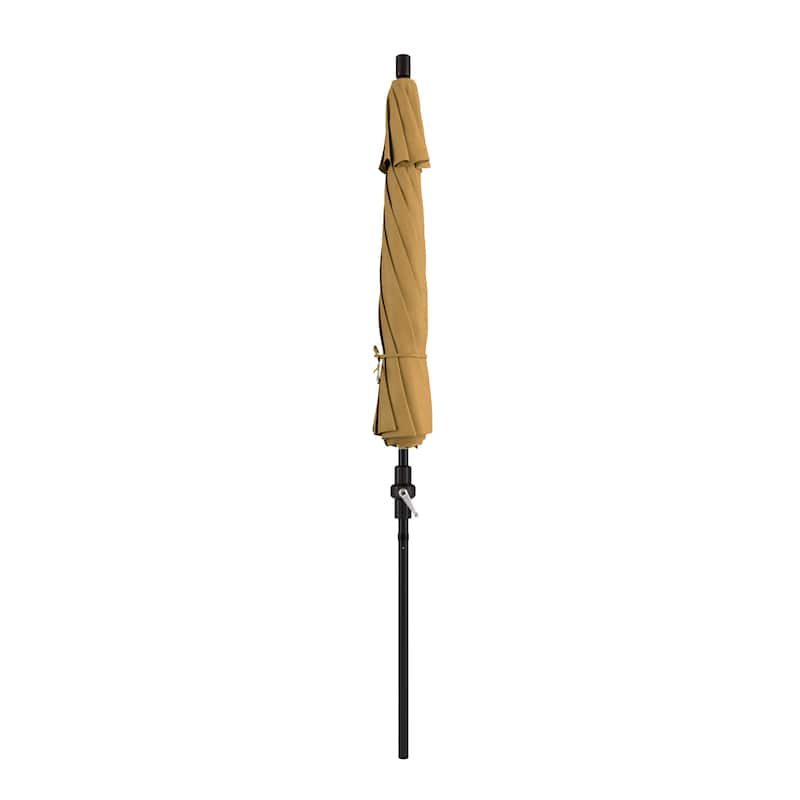 California Umbrella 9' Rd Golden State Series Patio Umbrella Bronze Aluminum Frame Crank Lift Collar Tilt Sunbrella
