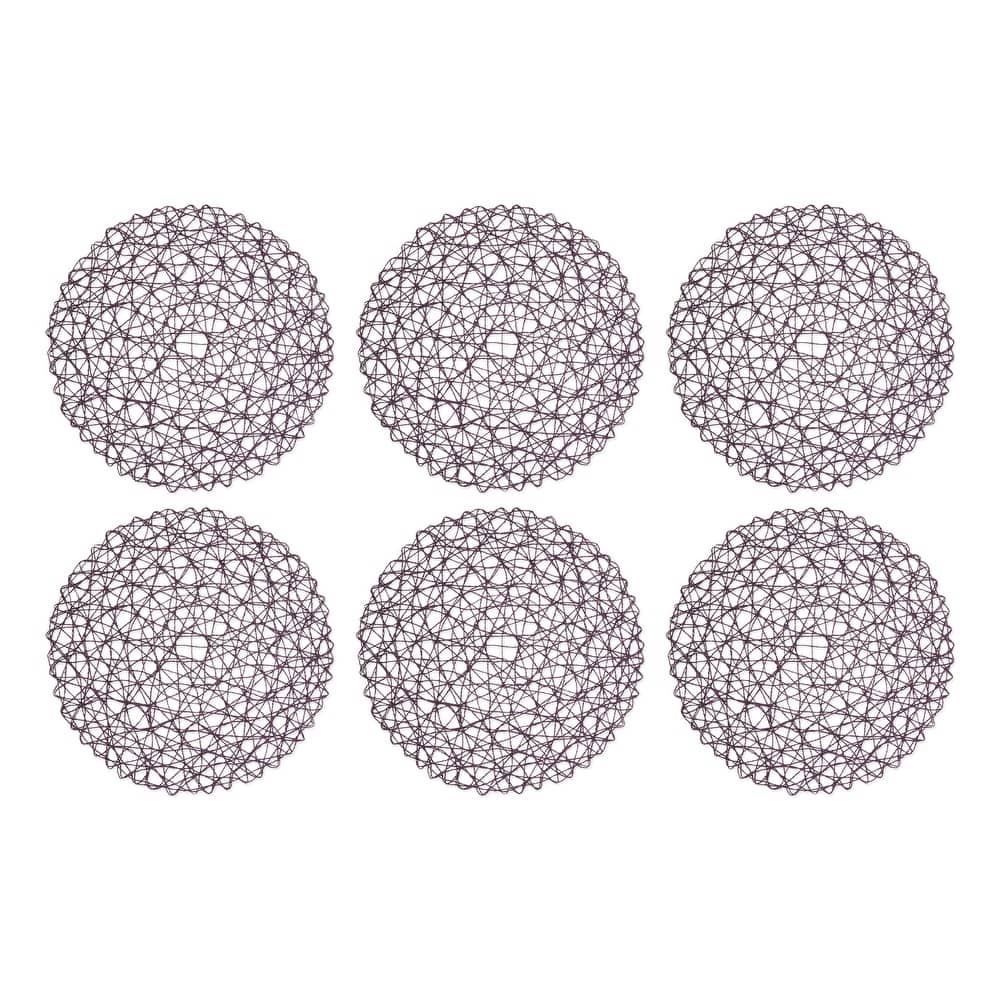 Design Imports Woven Paper Kitchen Placemat Set (Set of 6)