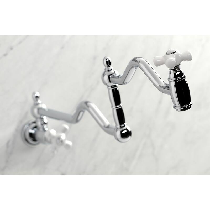 Kingston Brass Heritage Wall Mounted Pot Filler Faucet