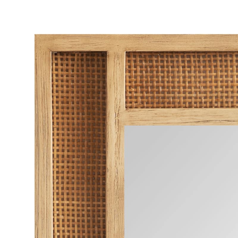 Kate and Laurel Corah Cane Wall Mirror