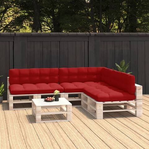 Pallet Sofa Cushions 7 pcs Red
