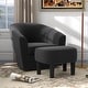 Upholstered Swivel Barrel Chair with Ottoman - Bed Bath & Beyond - 40658753