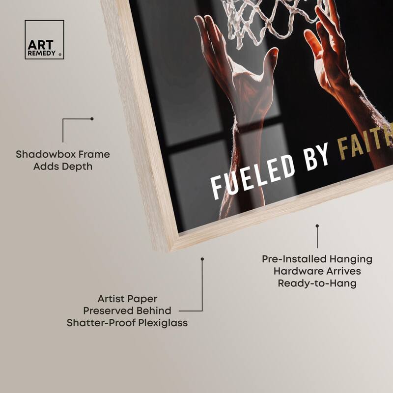 Fueled by Faith Basketball Shadowbox by Art Remedy