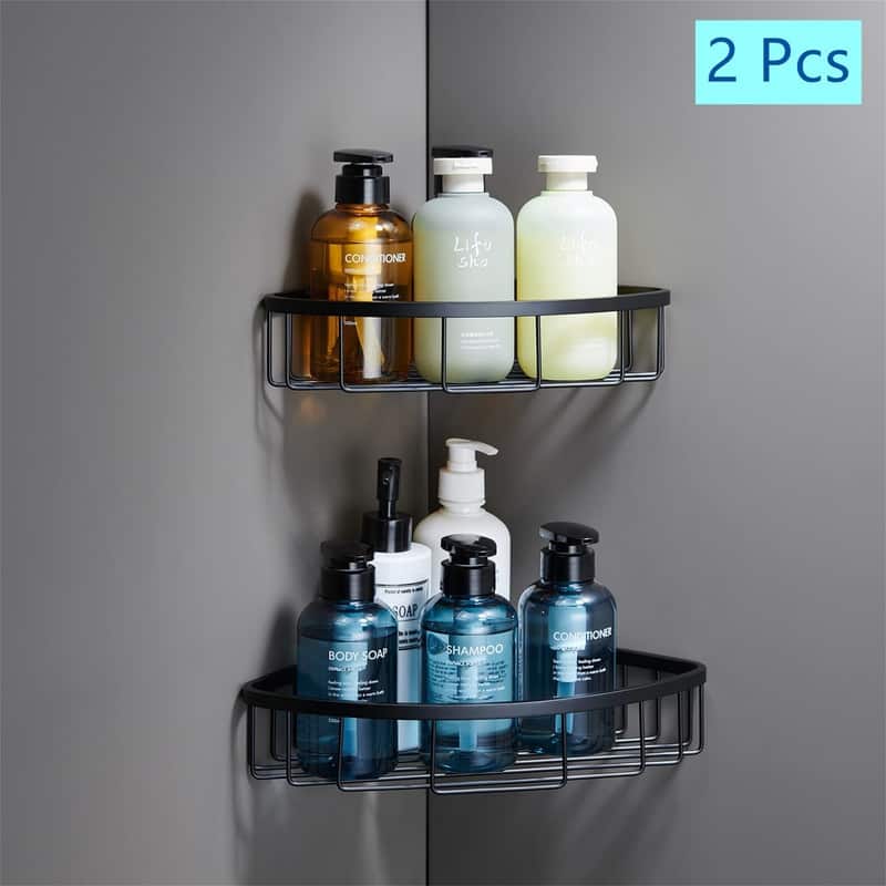 Corner Shower Caddy Shelf Organizer - 9.05"D x 12"W x 3.14"H