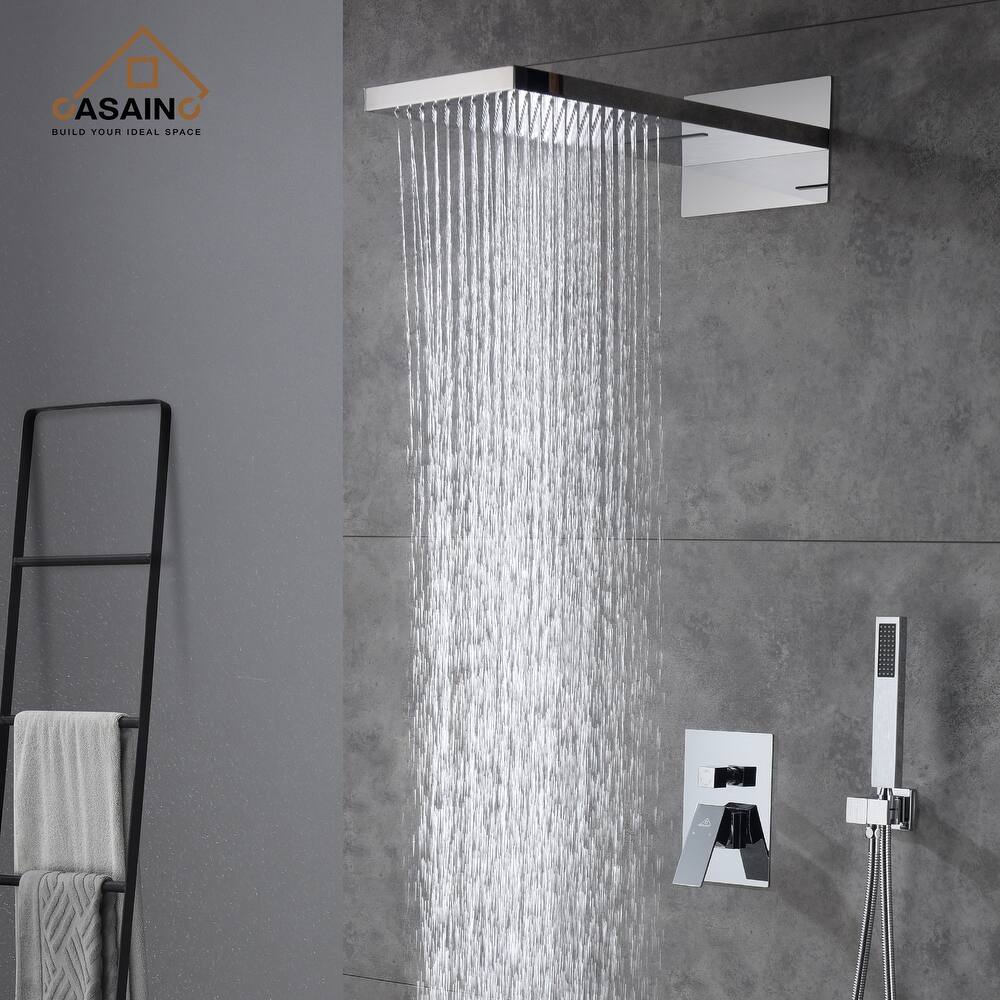 2-Spray 22-inch Wall Mounted Shower System With Handheld Shower Hand