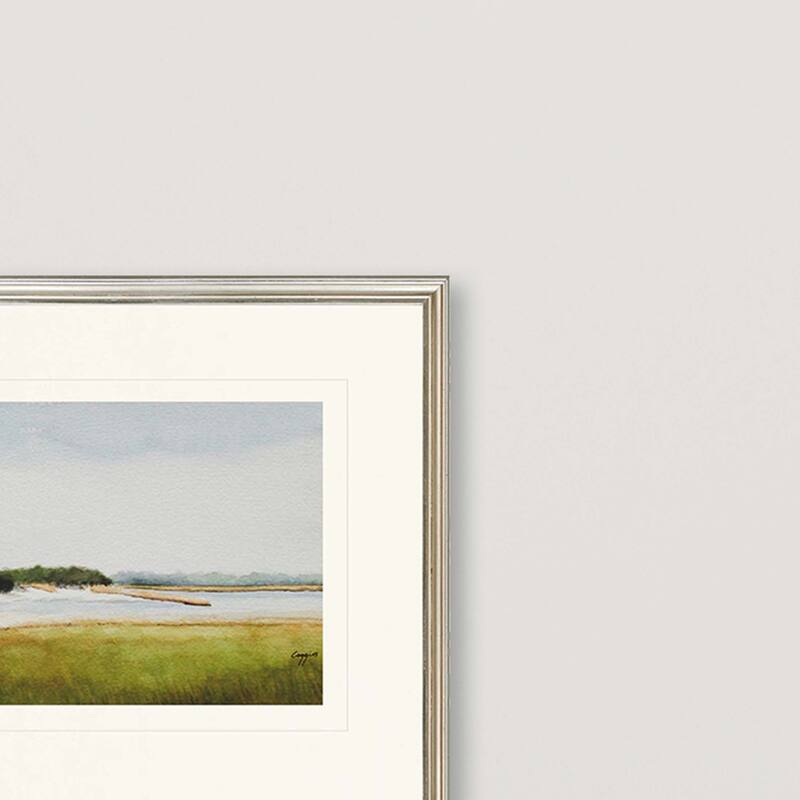Marshlands II S/2 Framed Art Exclusive Giclee Under Glass - Blue