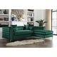 preview thumbnail 24 of 22, Chic Home Monet Velvet Button-tufted Sectional Sofa Green
