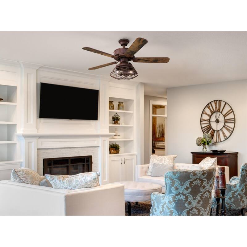Westinghouse Lighting Barnett LED Smart WiFi 48-Inch 5-Blade Ceiling Fan, Compatible with Amazon Alexa & Google Home
