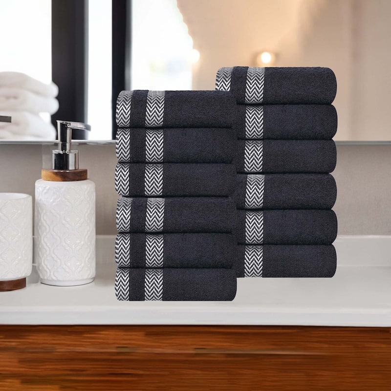 Superior Hays Cotton Medium Weight Face Towel Washcloth Set of 12