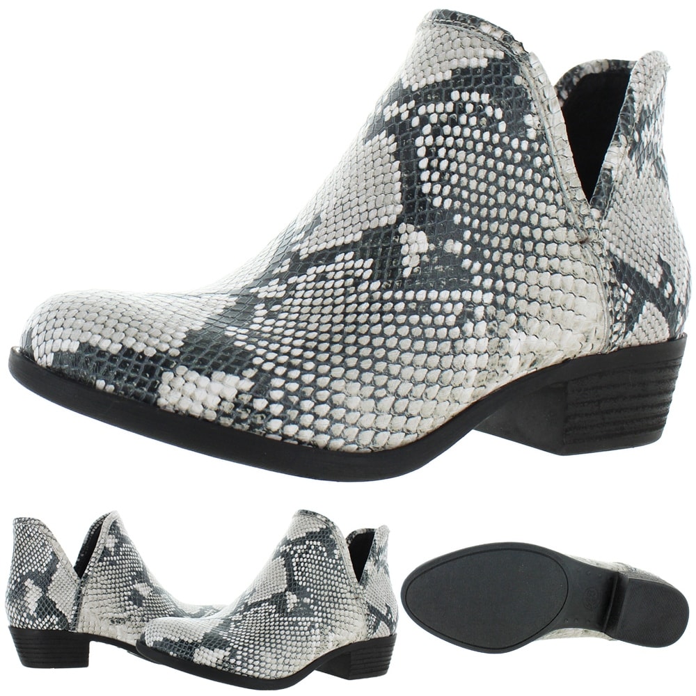 lucky brand snakeskin booties