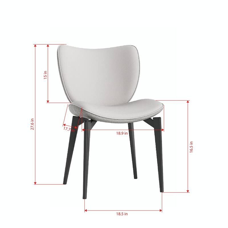 Dining Chairs Set of 2, Modern Design Home Chairs, PU Leather Metal Dining Chairs for Kitchen Dining Room
