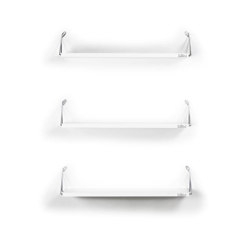 Altora Wood Base Modern Triple Shelf