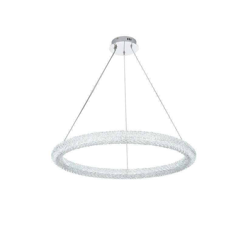 Elegant Lighting 3800D31 Bowen 32" Wide LED Crystal Ring Chandelier -