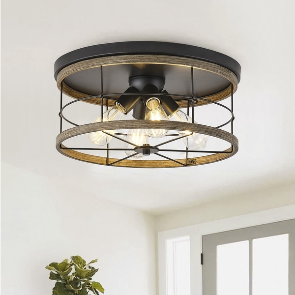 Ceiling light with wooden frame new arrivals