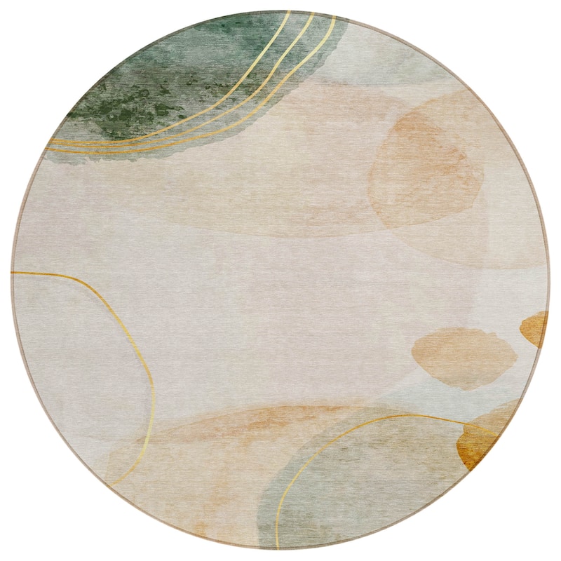 Machine Washable Indoor/ Outdoor Modern Chantille Rug