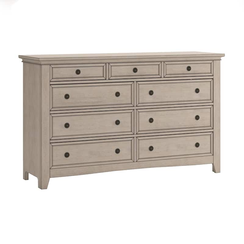 Ediline 9-Drawer Wood Modular Storage Dresser and Mirror by iNSPIRE Q Classic