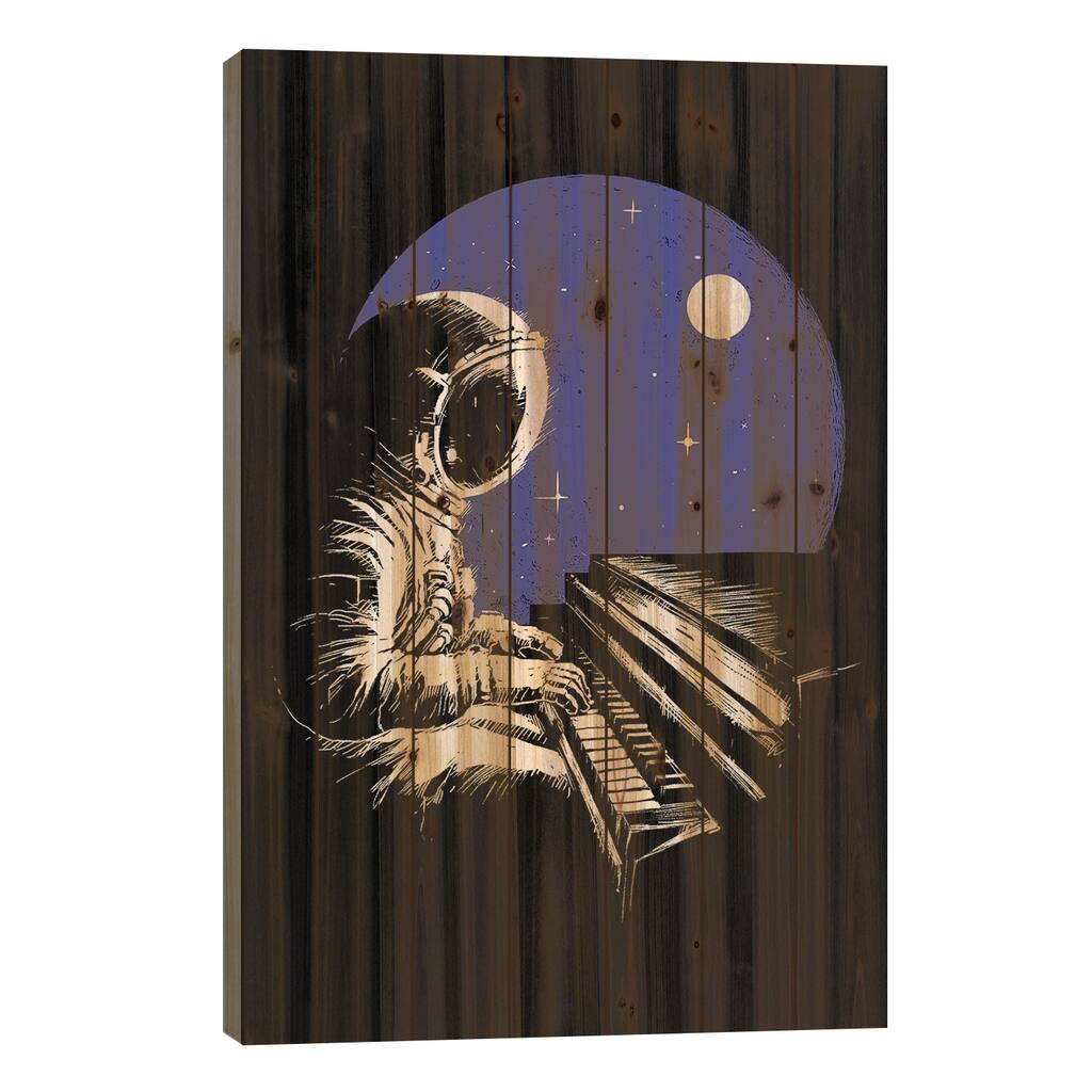 Space Music Print On Wood by Digital Carbine - Multi-Color