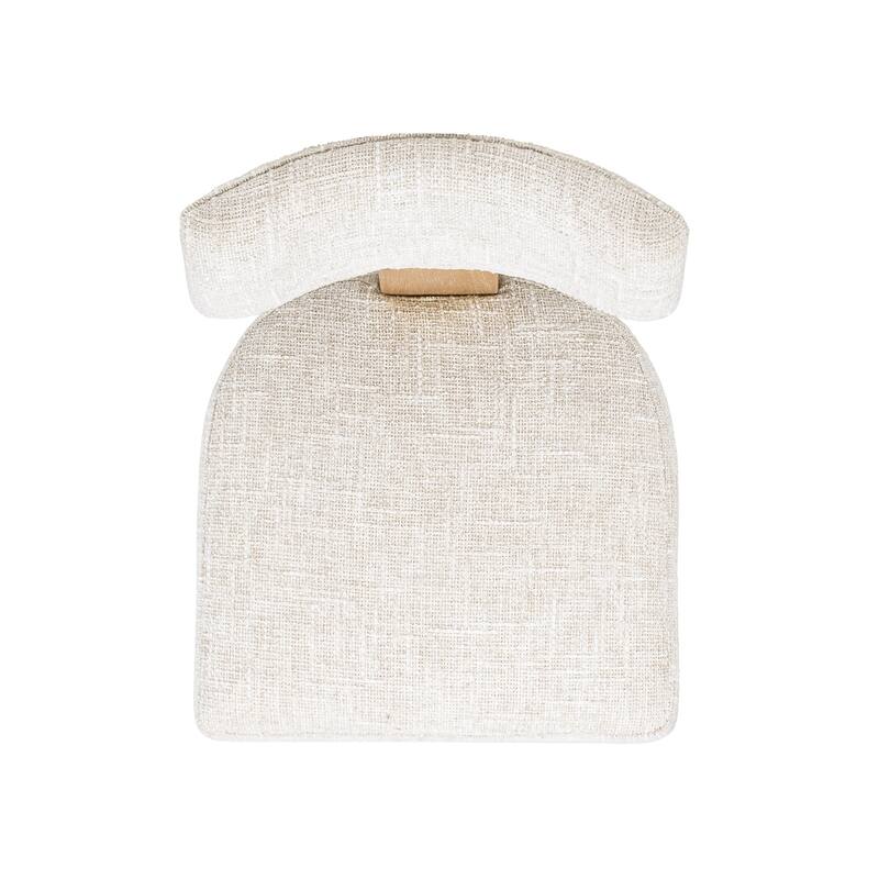 Louise 27" Split Back Textured Chenille Upholstered Counter Stool (Set of 2)