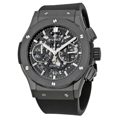 Hublot Classic Fusion Aerofusion Chronograph Automatic Black Magic Skeleton Dial Men's Watch