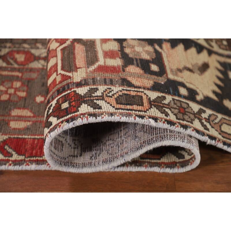 Bakhtiari Persian Vintage Area Rug Handmade Medallion Wool Carpet - 6'8"x 9'11"