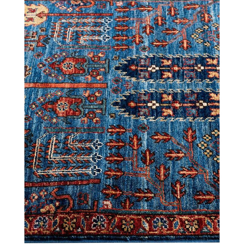 Serapi One-of-a-Kind Hand-Knotted Runner Rug - Light Blue, 2' 9" x 11' 10" - 2' 9" x 11' 10"