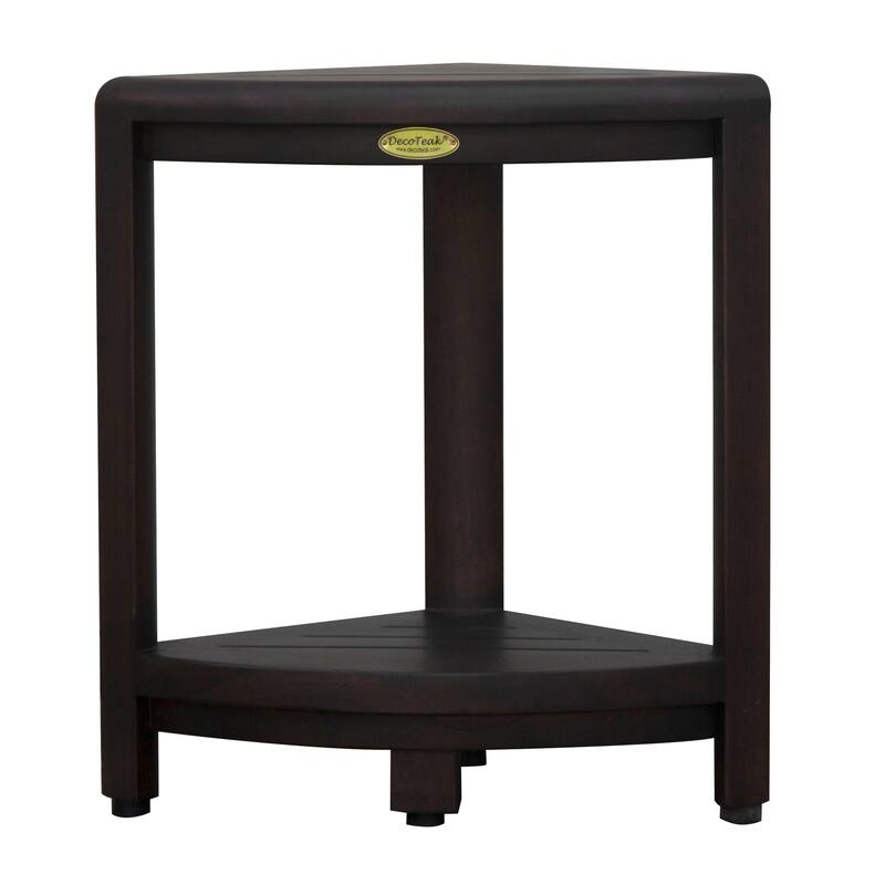 DecoTeak-Teak Corner Shower Shelf-Teak Corner Shower Shaving Foot