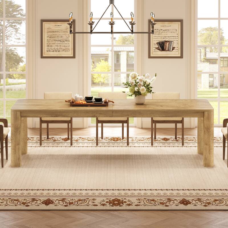 78.7-Inch Farmhouse Kitchen Table with Rounded Edges