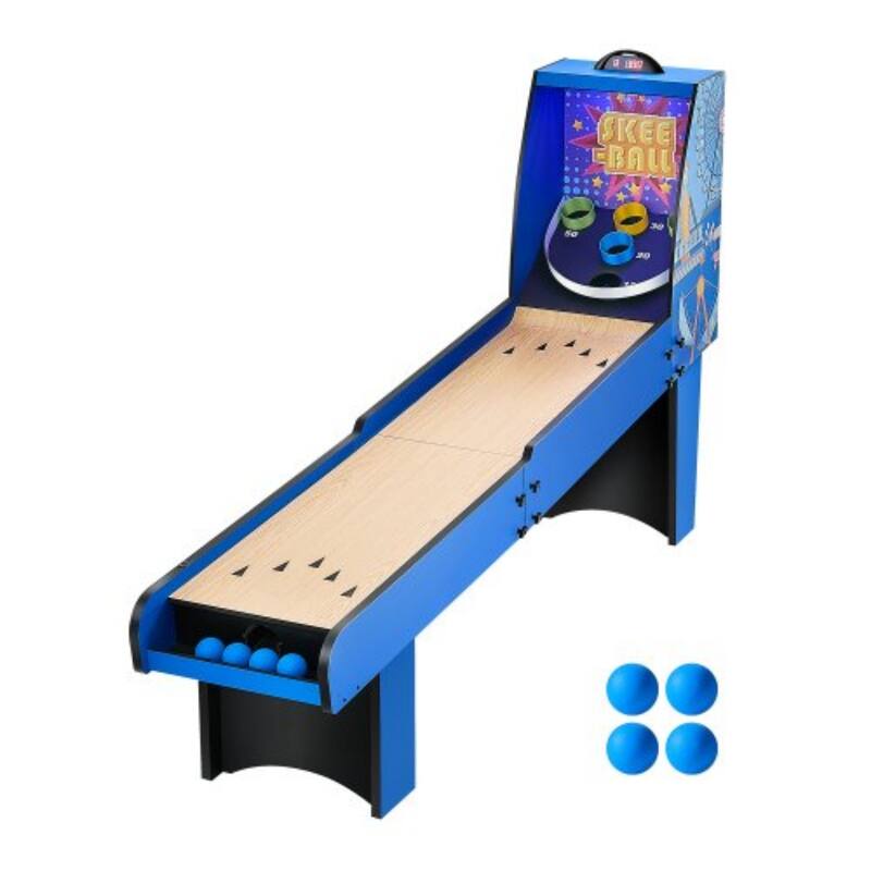 8 Feet Electronic Roll and Score Arcade Game Table with 4 Balls Ideal Addition to Any Holiday or Party - 92 x 19 x 55 in
