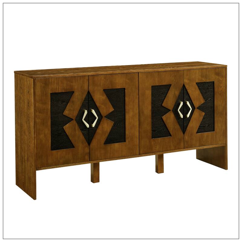 60" Mid Century Modern Sideboard Buffet Cabinet with Storage