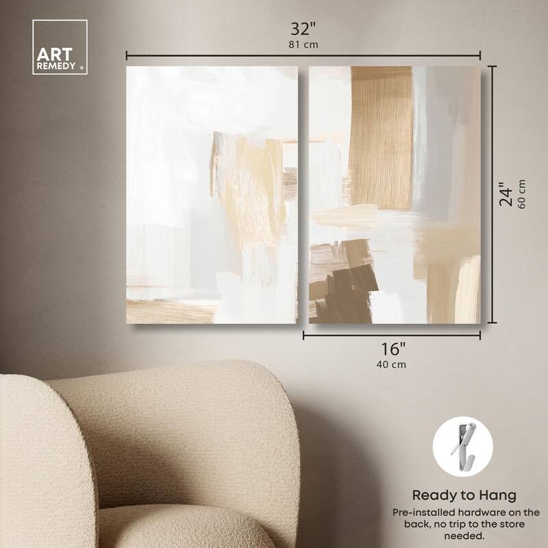 Tactile Textures I Canvas Set of 2 by Art Remedy, Gallery Wrapped