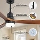 preview thumbnail 178 of 199, 42“/52"/60"/48" Noiseless Walnut Wood Ceiling Fan with Remote Control, Integrated Light Optional