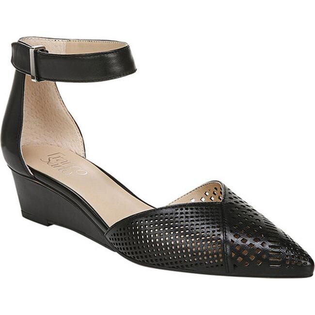 franco sarto black wedge sandals