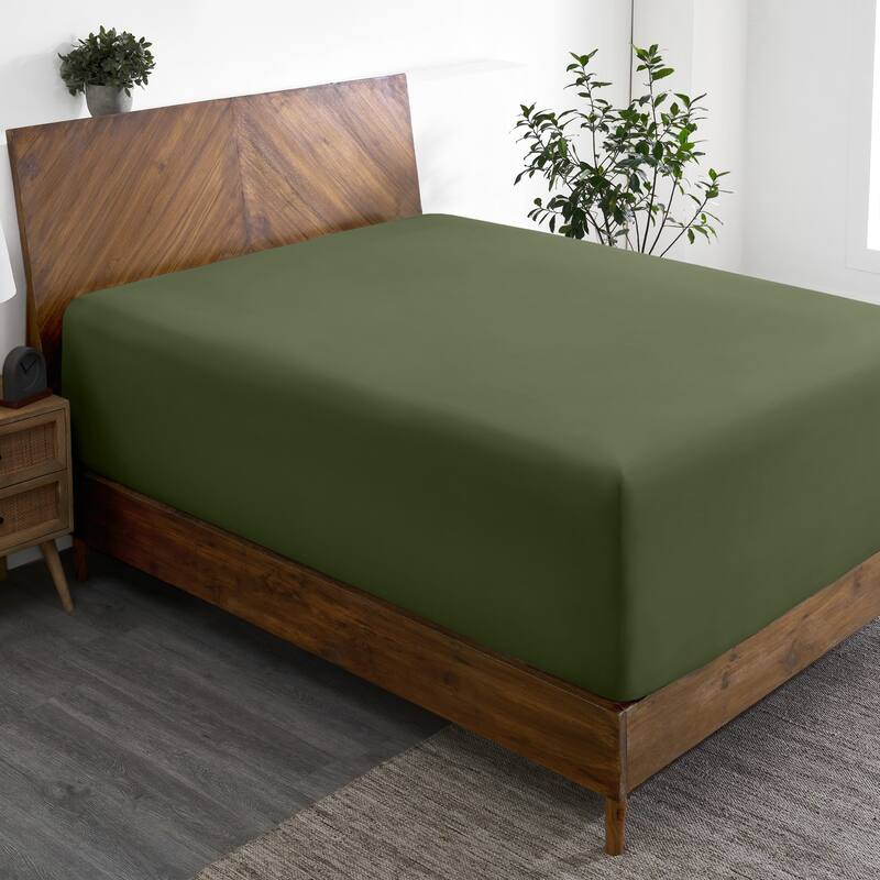 Bare Home Ultra-Soft Microfiber 22 Inch Extra Deep Pocket Fitted Sheet - Full XL - Cypress