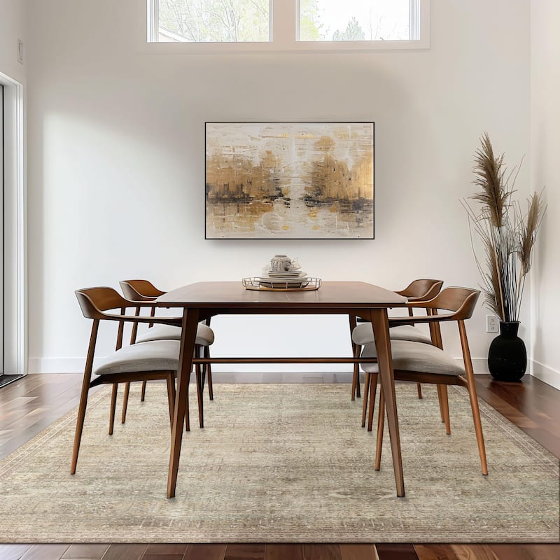 Mcow Retro Machine Washable Non Slip Vintage Area Rugs