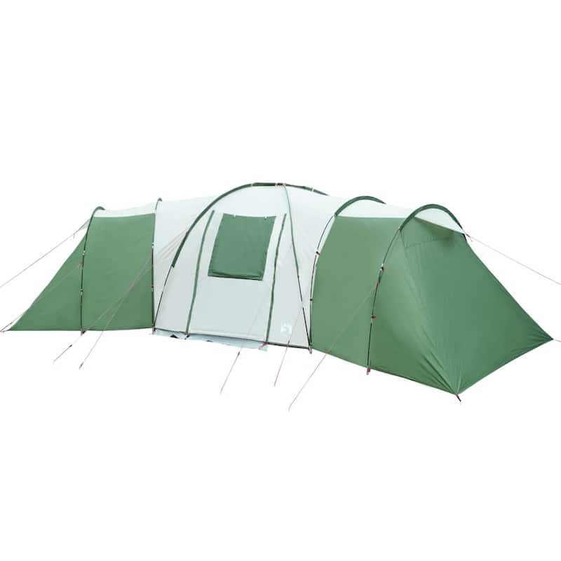 vidaXL Family Tent Dome 12-Person Green Waterproof - 330.7" x 283.5" x 78.7"
