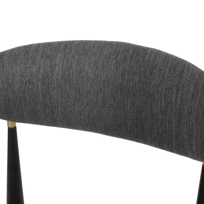 Counter Height Bar Stools Set of 2, Dining Bar Stool with Upholstered Seats, Kitchen Island Chairs with Backs and Iron Legs