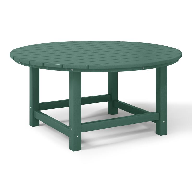 Laguna Outdoor 5-Piece Adirondack Chair With Round Coffee Table Conversation Set