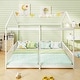 preview thumbnail 6 of 8, Gymax Double Floor Bed w/ Safety Guardrails No Box Spring Needed for